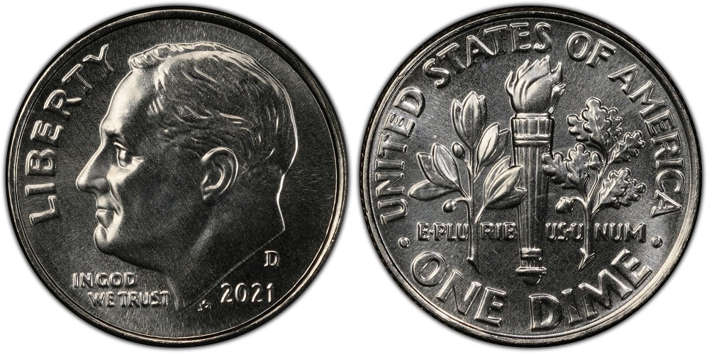 2021 Roosevelt dime comparison: partial bands vs Full Bands torch separation